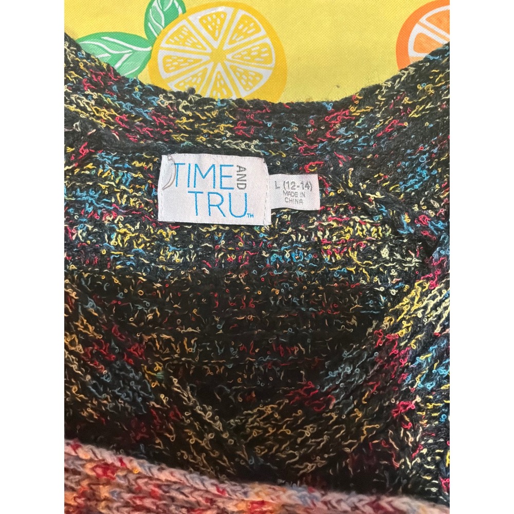 Cottagecore Womens Time and Tru Marled Knit Sweater Bundle L Multicolor - Picture 3 of 7
